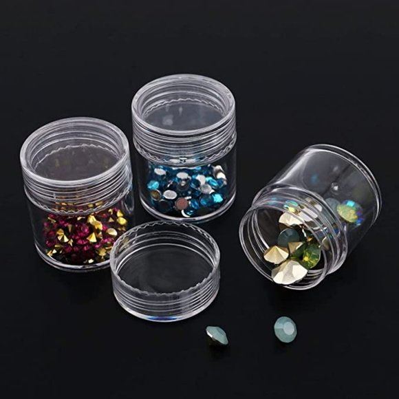 30 Small Storage Containers with Label Stickers - Picture 3 of 5